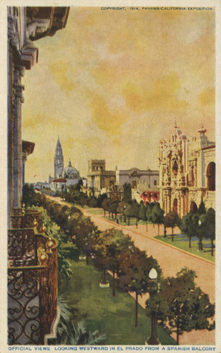 Official Views: Looking Westward in El Prado from a Spanish Balcony