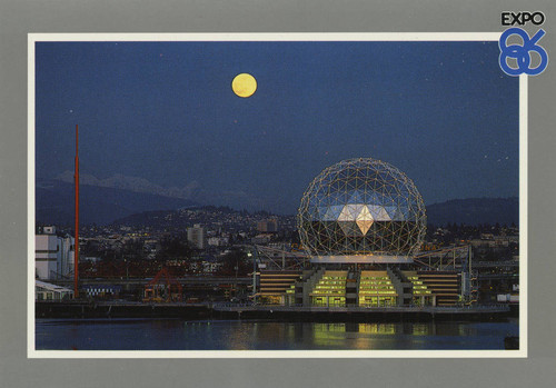 Expo Centre, Vancouver, B.C., Canada, at night