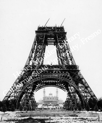 Base of Eiffel Tower nearly completed