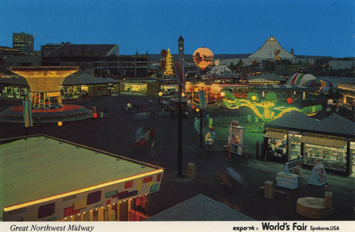 Great Northwest Midway, at night