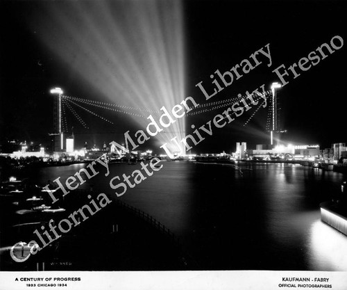 View of exposition at night