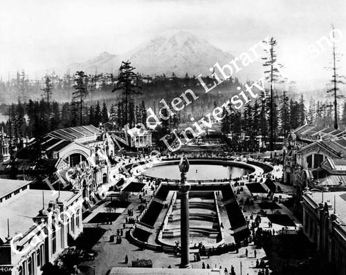 View of Court of Honor and Mount Rainier