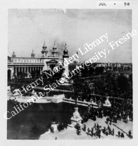 Crowd in front of Palace of Varied Industries