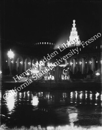 Court of Abundance at night