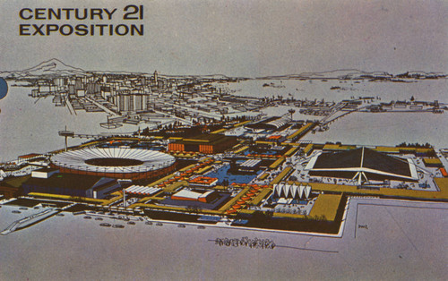 Aerial view of Exposition grounds