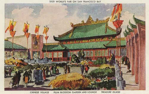 1939 World's Fair on San Francisco Bay - Chinese Village, Plum Blossom Garden and Lounge, Treasure Island