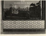 [Exterior detail view of tilework under front window Wilshire-Preuss Branch Bank]