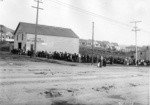 [Relief line at J.J. Sullivan Hay, Grain & Feed building]