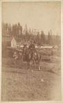 [Man on horseback at quicksilver mine, Trinity Co.]