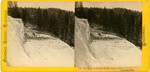 Blasting the Chalk Bluffs above Alta. Cut 60 feet deep, 70