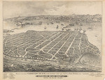 Bird's eye view of Coronado Beach, San Diego Bay and City of San Diego, Cal. in distance