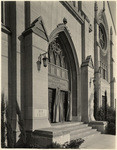 [Exterior entrance general view First Congregational Church, 464 East Walnut Street, Pasadena]