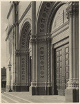 [Exterior general view front entrance Temple B'ni Brith, Hobart and Wilshire]