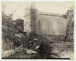 Hetch Hetchy Dam. Upstream face, Jan. 18, 1923. 8493.