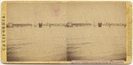 Stern-wheel steamer passing the bridge at Sacramento