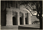 [Exterior front entrance detail view Los Angeles County General Hospital, North Mission Road, Los Angeles]