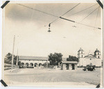 [Santa Barbara Mission from street]