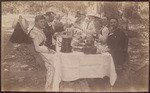 [Unidentified group picnic in park-like setting]