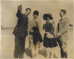 Lieut. and Mrs. Maitland, Lieut. and Mrs. Hegenberger, Oakland Air Port - July 14th, 1927
