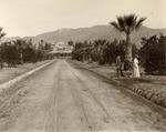 [Approach drive at Highland Place, Altadena]