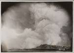 [View of city burning from San Francisco Bay] (2 views)