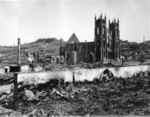 [St. Francis Church, North Beach. Telegraph Hill in background]