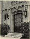 [Exterior side entrance general view First Methodist Church, 500 East Colorado Boulevard, Pasadena]