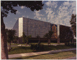 [Exterior full front view Telacu Corporate Headquarters building, 5400 East Olympic Boulevard]