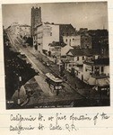 California Street cable cars above Kearny Street.