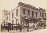 N. Gray & Co., undertakers, 641, 643, 645 Sacramento Street, San Francisco, Cal., established July 1st, 1850, view of N. Gray & Co's, undertakers, Sacramento St., corner of Webb St. (2 views)