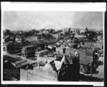 [Looking northwest from City Hall at Second Street and Broadway]
