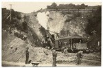 Excavating with steam shovels at caved-in tunnel no. 10 on Cuesta Grade near San Luis Obispo, Cal. 1910 # 645