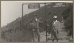 [Two men standing in front of Mt. Tamalpais trail]