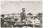President (Teddy) Roosevelt delivering a speech at Plaza Del Mar