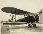 Boeing shuttle plane at Oakland Airport, Capt. Eaker, Capt. Thompson