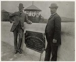 [Sweetwater Dam plaque and pose]