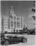 [Exterior full rear view from parking lot Bullock's Wilshire building.]