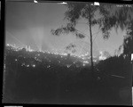 Hollywood Boulevard from hills at night