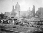 [Ruined lots. South of Market district? Call Building in distance, center]
