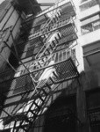 [View of iron fire escape]