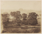 General view of the building from the park