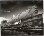 [Steel tank for Edwards Air Base, on Santa Fe r. car, Barstow]