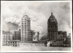 [Downtown during fire. Examiner Building, left; Call Building, right]