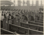 [Interior pews detail Second Baptist Church, 2412 Griffith Avenue, Los Angeles]