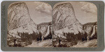 Nevada Falls (695 ft. high) and Cap of Liberty (1800 ft.), from trail, Yosemite Valley, Cal., # 21-6037