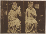 Casts of two English kings from the West front of Lincoln Cathedral