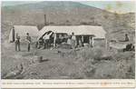 The first camp in Randsburg, Calif. Burcham, Singleton and Moore, campers, locating the now famous Yellow Aster Mine