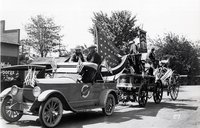 1925 Raison [i.e. Raisin] Day parade, Fresno Calif. (2 views)