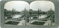 Lagoons and fountains of the South Gardens as seen from the Horticulture Palace, Panama-Pacific Int. Exp., San Francisco, Calif., 17721