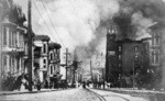 [View down California St. from Nob Hill, during fire]